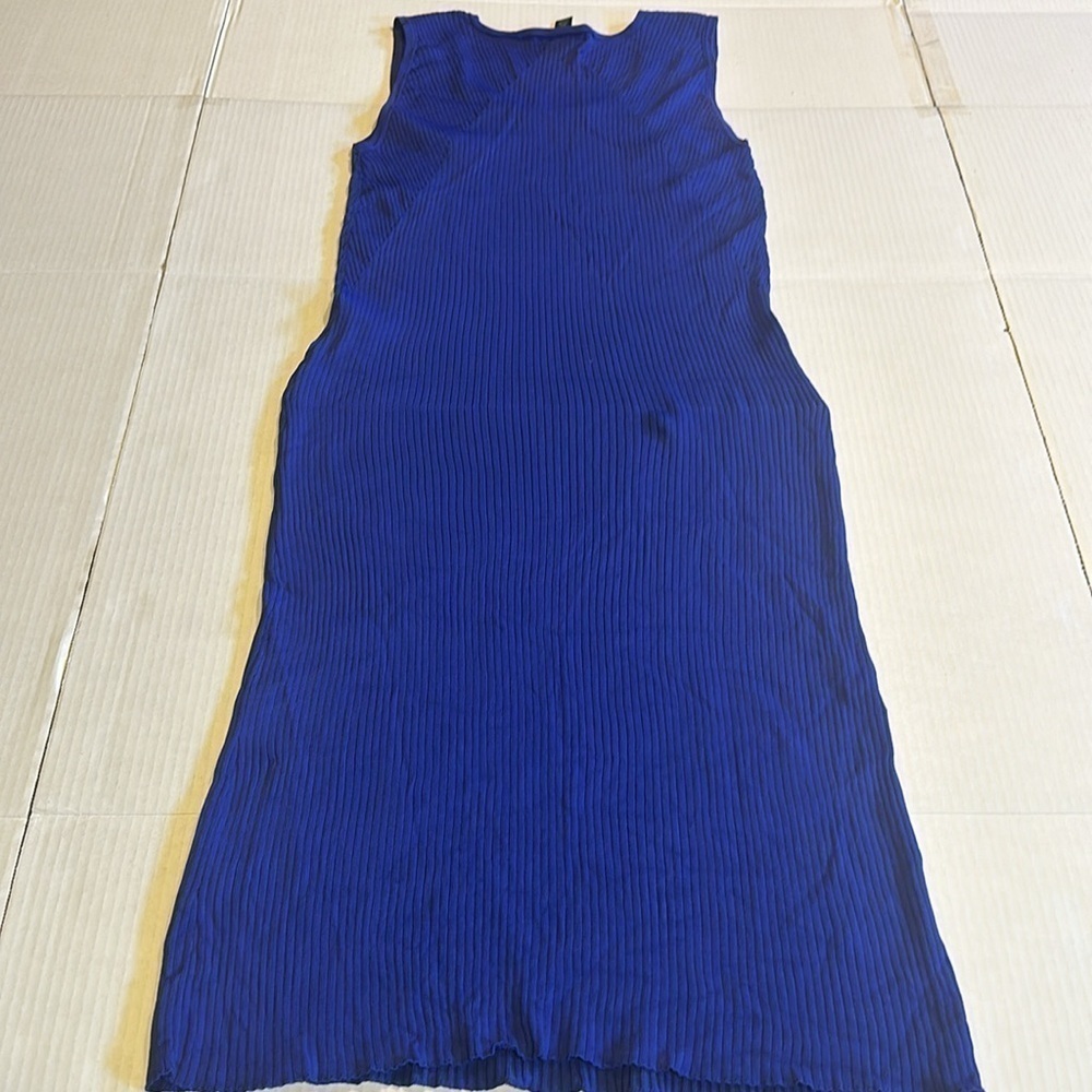 Lauren Ralph Lauren slinky cobalt blue dress stretchable with round scoop neck - Picture 9 of 9